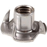 Au-ve-co Products 11327 | Tee Nuts 3/8-16 X 7/16 4 Prong Slimline