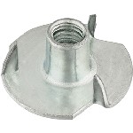 Au-ve-co Products 11331 | Tee Nuts 10-32 X 9/32 3 Prong Round Base