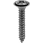 Au-ve-co Products 12957 | Phillips Oval Head, Sems Flush Washer Tapping Screw, 8 X 1