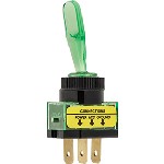 Au-ve-co Products 13524 | Illuminated Toggle Switch-Green