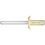 Au-ve-co Products 13749 | Nylon Expansion Rivet 1/4 Hole Dia 2-3/16 Length
