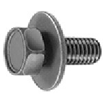 Au-ve-co Products 15791 | Hex Sems Body Bolt Blk Fluorocarb M6-1.0 X16Mm