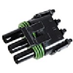 Au-ve-co Products 15954 | 3-Cavity Connector Shell For