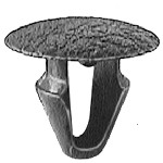 Au-ve-co Products 19331 | Mitsubishi Retaining Clip 14Mm Hd Dia. 11Mm Lg