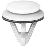 Au-ve-co Products 20744 | Moulding Clip White Nylon - Suzuki
