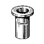 Au-ve-co Products 16194 | Lge Flng Thin Sheet Stl. Nutsert 5/16-18 Thrd