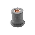 Au-ve-co Products 16255 | Rubber Nut 1/4-20 .801 Length