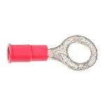 Au-ve-co Products 17040 | Vinyl Insul Ring Terminal 22-18 Ga 1/4 Std Red