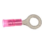 Au-ve-co Products 17041 | Nylon Insul Ring Terminal 22-18 Ga 1/4 Std Red