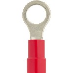 Au-ve-co Products 17044 | Vinyl Insul Ring Terminal 8 Ga 3/8 Stud Red
