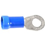 Au-ve-co Products 17048 | Vinyl Insul Ring Terminal 6 Ga 3/8 Stud Blue