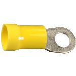 Au-ve-co Products 17052 | Vinyl Insul Ring Terminal 4 Ga 3/8 Stud Yellow