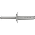 Au-ve-co Products 17496 | Gray Nylon Rivet 1/4 Dia. 5/32-3/8 Grip
