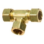 Au-ve-co Products 189 | Brass Union Tee 3/8 Tube Size