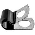 Au-ve-co Products 10606 | Closed Clamp 1-1/4 - Galvanized Vinyl Coated