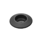 Au-ve-co Products 18799 | Plastic Plug Button 3 Hole Size Black