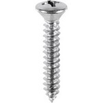 Au-ve-co Products 2722 | 10 X 1/2 Phillips Oval Head Tap Screw Chrome