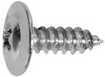 Auveco 24175 | Chrome Round Washer Head Tapping Screw