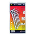 Bondhus 51 | Set 5 Chrome Hex Pro Wrenches 4-10mm in Clamshell with ROY Card