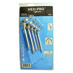 Bondhus 75 | Set 5 Chrome Torx Hex Pro Wrenches T25-T50 with Clamshell with Blue Card