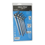 Bondhus 78 | Set 5 Chrome Torx Hex Pro Wrenches T25, T30, T40, T45, T50 with Pouch in Clamshell with Blue Card