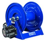 Coxreel 1125-4-200-EA-BYXX | Electric 115V DC Explosion Proof 1/2HP Motor Rewind Storage Hose Reel, Multiple Hose Capacity, Less Hose