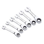 Eastwood 32483 | 6pc Stubby SAE Ratcheting Wrench Set