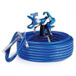 Graco Industrial 17Y046 | Contractor PC Airless Spray Gun, RAC X 517, BlueMax II Airless Hose 1/4 in x 50 ft, BlueMax II Airless Whip Hose 3/16 in x 4.5 ft