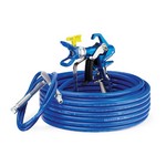 Graco Industrial 17Y051 | Contractor PC Airless Spray Gun, RAC X LP 517, BlueMax II Airless Hose 1/4 in x 50 ft, BlueMax II Airless Whip Hose 3/16 in x 4.5 ft