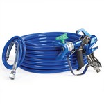 Graco Industrial 19Y490 | Contractor PC Compact Gun, 1/4 in x 50 ft BlueMax II Airless Hose, 1/8 in x 4.5 ft Whip Hose, RAC X FFLP 210 SwitchTip