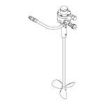 Graco Industrial 222695 | Pail Cover Agitator for 5 gallon (18 L) pails, air driven, 1/4 HP, 13.25 inches (33.6 cm), stainless steel material, round prop