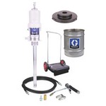 Graco Industrial 246913 | Mini Fire-Ball 225 50:1 35 lb. and 50 lb. (16 kg and 23 kg) Grease Pump - Cart-Mounted Pail Dispenser Package