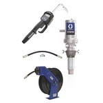 Graco Industrial 24J733 | LD Series 3:1 Tank Mount Oil Pump with SD Series Hose Reel Package - Manual Meter Type