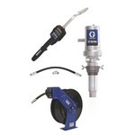 Graco Industrial 24J736 | LD Series 5:1 Tank Mount Oil Pump with SD Series Hose Reel Packages - Preset Meter Type