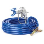 Graco Industrial 287041 | Silver Plus Airless Spray Gun, RAC X, BlueMax II Airless Hose, 1/4 in x 50 ft, 3 ft Whip Hose