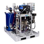 Graco Industrial 578101 | XP50 High Flow Skid, 1:1 Mix Ratio, 240V, Viscon HF Heaters, Junction Box, Water Heated Hose Control