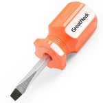GreatNeck 73010 | 3/16 x 1.5 Inch Slotted Square Shank Stubby Screwdriver