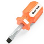 GreatNeck 73020 | 1/4 x 1.5 Inch Slotted Square Shank Stubby Screwdriver