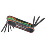 GreatNeck 74210 | Folding Star Hex Key Set, 8-Piece
