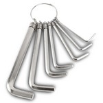 GreatNeck HKM7C | Hex Key Wrench Set, 7 Piece Metric on Key Ring