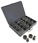 JPW Industries PD1240 | 12 Piece Round Metric Punch & Die Set with Storage Case