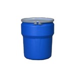 Justrite 1609MBBR | 10-Gallon Lab Pack Open Head Plastic Drum with Bolt Ring Lid, Blue