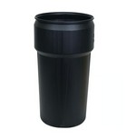 Justrite 1623BLKX | 20 Gallon, Lab Pack Open Head Plastic Barrel Drum Replacement, Black