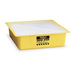 Justrite 1670PK12 | Eagle Polypropylene-Filled Drip Pan, Yellow, Pack of 12
