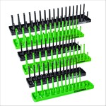OEM Tools 22233 | 6 Piece SAE and Metric Socket Tray Set, Black and Green
