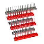 OEM Tools 22413 | 6 Piece SAE and Metric Socket Tray Set, Red and Gray
