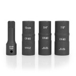 OEM Tools 24223 | 4 Piece 1/2 Inch Impact SAE & Metric Flip Socket Set