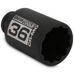 OEM Tools 24716 | 1/2 Inch Drive 12 Point Axle Nut Socket, 36 mm