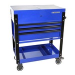 OEM Tools 24730 | 3 Drawer Slide Top Tool Cart - Blue