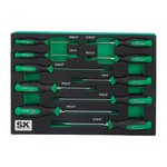 SK Hand Tools SK01460 | 10 Piece Dual-Material Magnetic Combination Screwdriver Set
